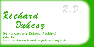 richard dukesz business card