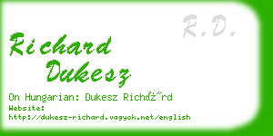 richard dukesz business card